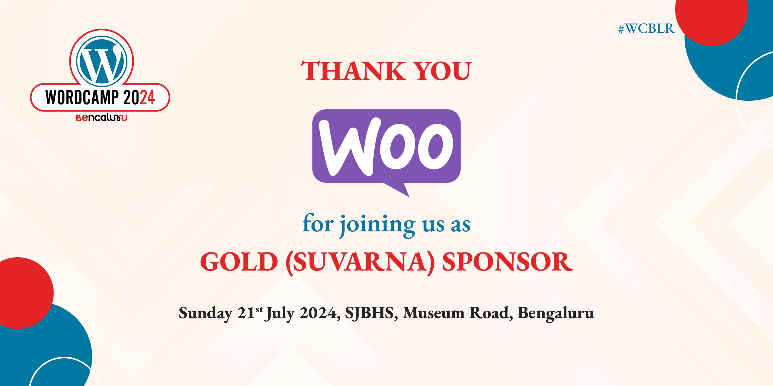 Thank you to Woo, Our Suvarna Sponsor for WordCamp Bengaluru 2024!