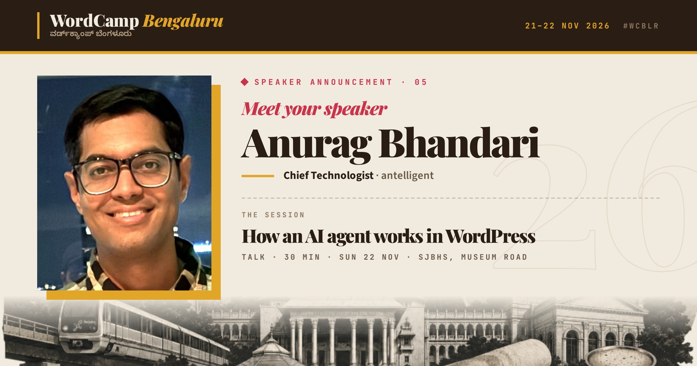 Announcing our speaker: Anurag Bhandari