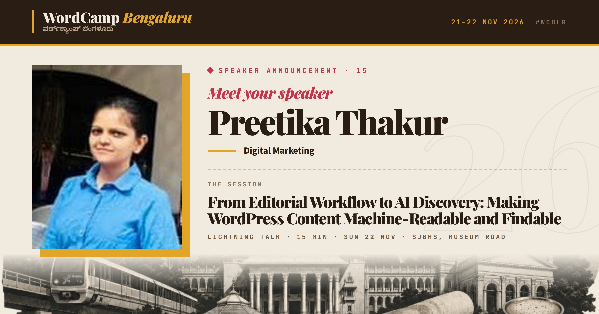 Announcing our speaker: Preetika Thakur