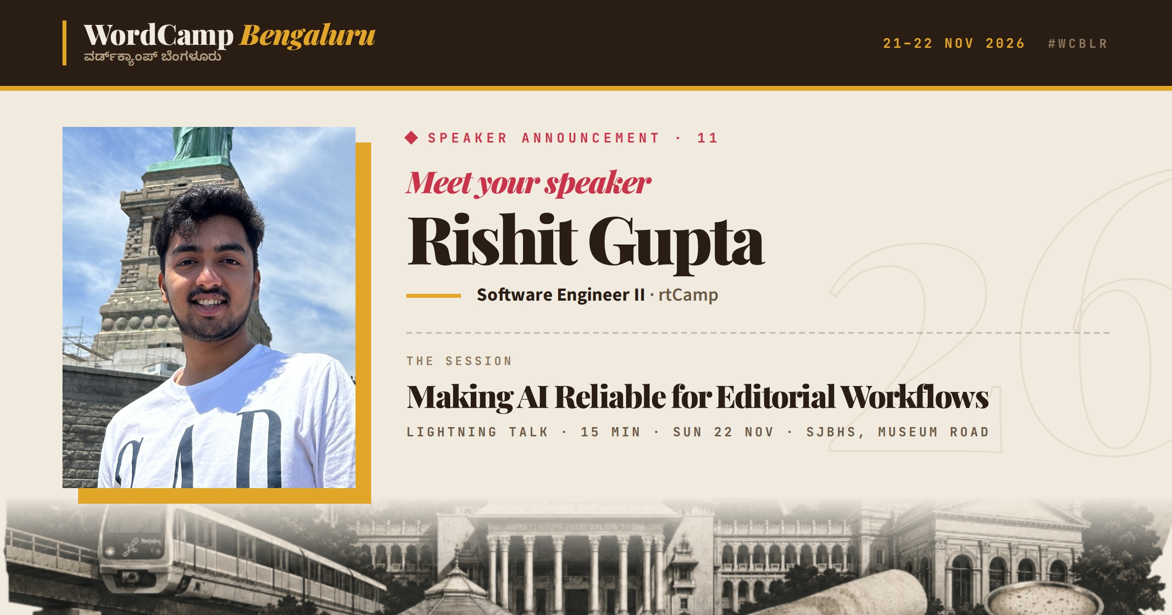 Announcing our speaker: Rishit Gupta