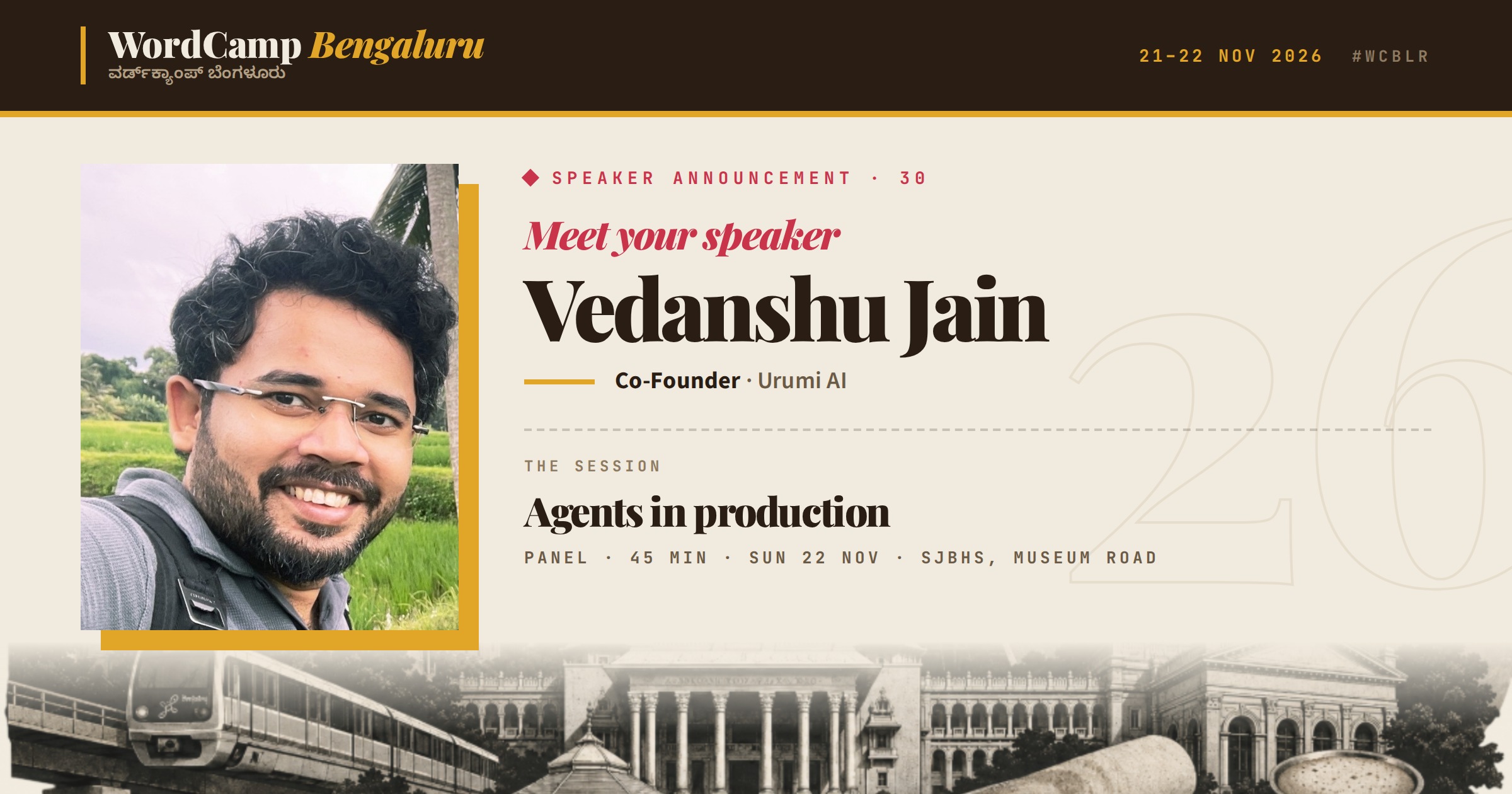 Announcing our speaker: Vedanshu Jain